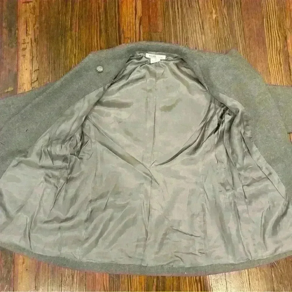 michael kors womens 100% wool blazer made in italy Gray Sz 8